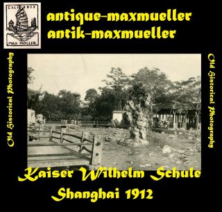 China Shanghai Kaiser Wilhelm School Garden - Orig.  Photo ≈ 1912