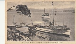 Carte Postale Ancienne Old Postcard Cannes Bateaux Des Compagnies Chanteclair