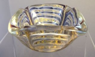 Vintage Murano Glass Bowl Barovier Toso Graffito