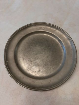 Antique 17th Or 18th Century German Pewter Plate Well Marked