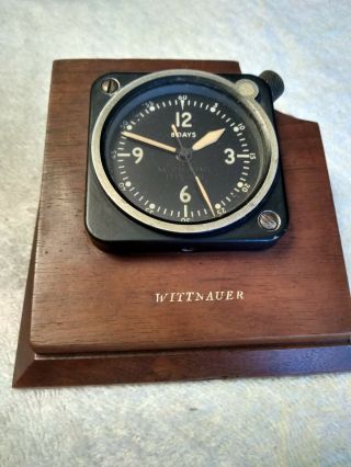Vintage Wittnauer 8 Day Aircraft Clock A.  F.  U.  S.  Army Type A - Ii