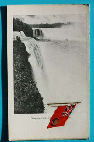 Old Postcard Niagara Falls From Prospect Point,  N.  Y.  Embossed Flag
