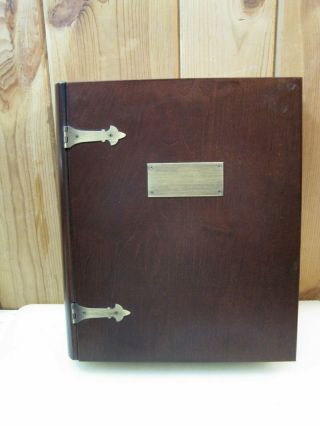 Vintage 1991 The Bombay Company Wooden & Brass 14 " X 12 " Memory Bible Box B2882