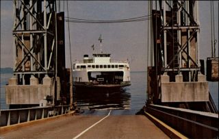 Klahowya Ferry Boat Landing Vashon Island Washington 1980 Vintage Postcard