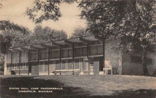 Cassopolis Mi 1962 View Of The Dining Hall @ Camp Friedenswald Vintage Mich 597