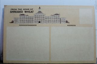 Canada Ontario Niagara Falls American Shredded Wheat Home Postcard Old Vintage 2
