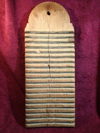 Antique 1800 /early 1900 - S Handcarved Wood Wooden Wash Washing Board Scandinavia