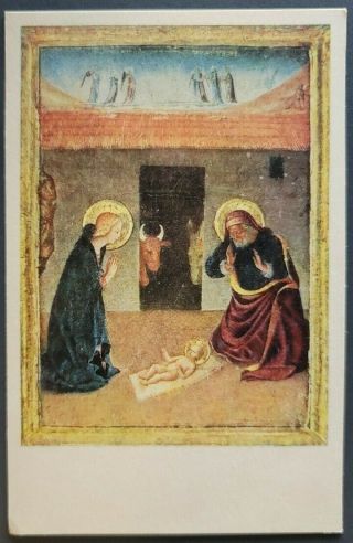 Vntg Postcard Fra Angelico The Nativity C168