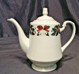 Vintage Royal Majestic Holiday Cheer Teapot 8 - 1/4 " Tall,  Fine China,  China