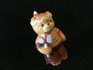 Lucy & Me Thanksgiving Bear Native American With Tomahawk Enesco Lucy Rigg 1984 2