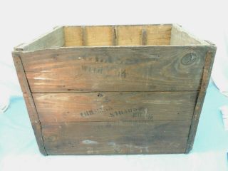 Vintage Large Wooden Box Crate Ehrmann Strauss Glass 23.  5 " X 17 " X 17 "