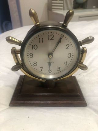 Vintage Chelsea Comet Mechanical Marine/desk Clock Rare