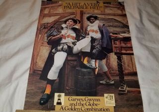 Vintage Signed San Diego Padres Steve Garvey Tony Gwynn Old Globe Theater Poster