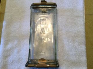 Vintage 1930s George Collins Co Oklahoma Visible Mail Glass Mailbox.