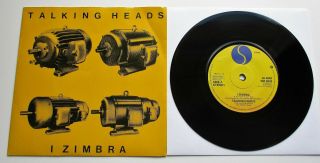 Talking Heads - I Zimbra Uk 1979 Sire Records 7 " Single P/s