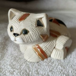 Artesania Rinconada Cat Kitten Figurine Uruguay Pottery Art Signed 4