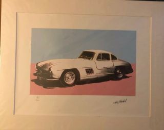 Andy Warhol,  Cmoa,  Rare Vintage Mercedes - Benz 300 Sl Coupé Litho 1988