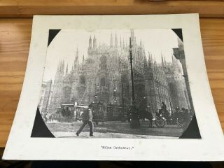 Antique Photo C.  1890 Unframed But Backed Of Milan Italy