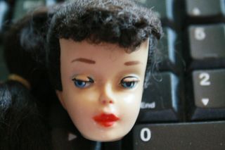 Vintage 3 Ponytail Barbie Doll Head W/only Face Paint