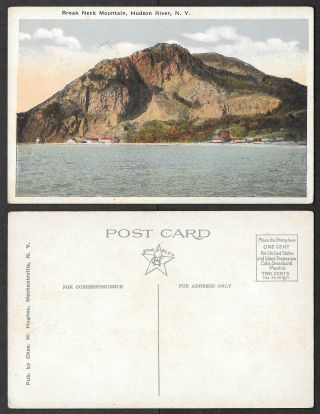 Old York Postcard - Hudson River - Break Neck Mountain