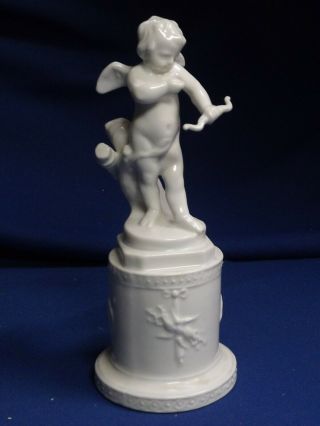 Capodimonte Germany Porcelain Blanc De Chine Cupid W/ Bow & Quiver Crown N Mark