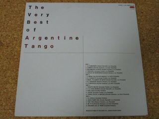 The Very Best Of Argentine Tango/ Japan W LP OBI Roberto Pansera Armando Pontier 3