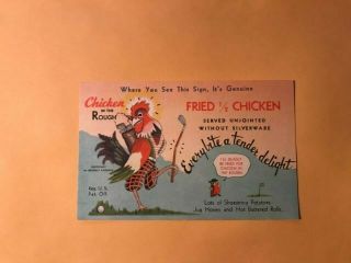 Vintage Linen Postcard Chicken In The Rough Johnson 