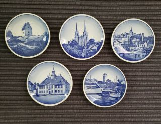 Set Of Five 2010 Royal Copenhagen Mini Collector Plates