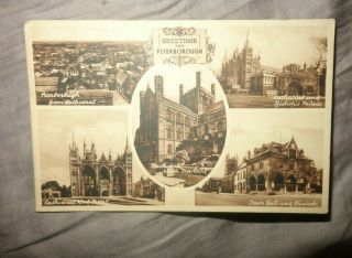 Old Postcard Peterborough 1945 W.  H.  Pentney Multiview Db2