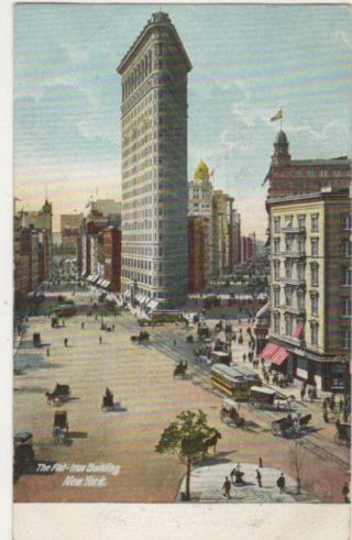 The Flat Iron Building York Usa Vintage U/b Postcard Us014
