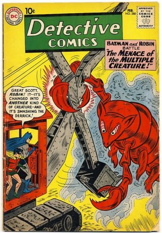 Detective Comics 288 1961 " The Menace Of The Multiple Creature " Batman & Robin