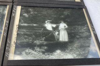 4 Twin Caves Spring Mill Park Lawrence Co.  IN Victorian Ladies Lantern Slides 3