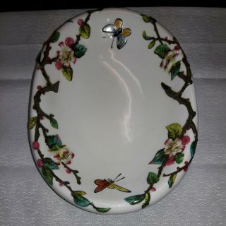 Antique Bodley Porcelain Candy/nut Dish W/ Butterflies