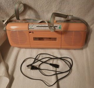 Vintage Sharp Qt - 50 P Pink Portable Radio Cassette Boombox Pink Stranger Things
