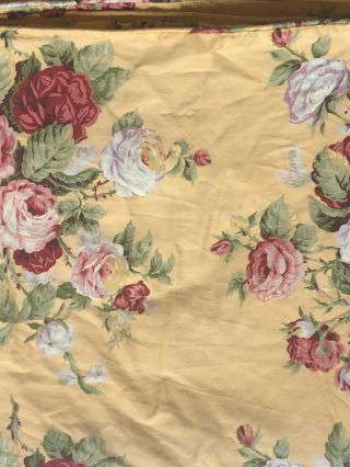 Rare Ralph Lauren Yellow Kathleen Floral Full Queen Duvet Vintage Roses Euc