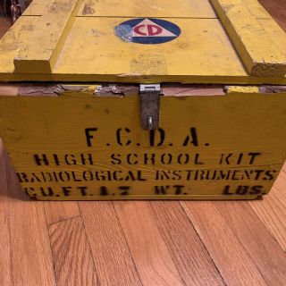 Vintage Civil Defense Fcda High School Radiological Instrument Kit Cold War Era
