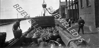 Old Negative.  Barge.  Sir William Being Loaded With Large Carbuoys.  1910.  0072