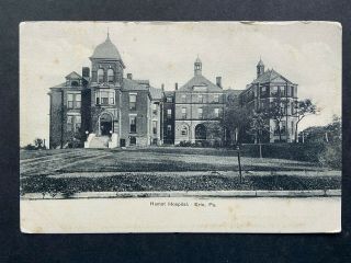 Hamot Hospital,  Erie Pa Vintage Ud Postcard Unposted C1905