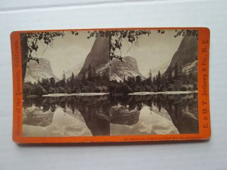 (1) Late 1800s,  Early 1900s Stereoview,  Yosemite,  Mirror Lake,  Watkins 