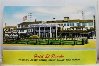 Mexico Nm Gallup Hotel El Rancho Postcard Old Vintage Card View Standard Pc