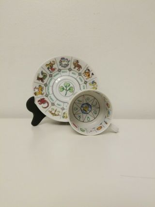 Vintage Fortune Telling Tea Cup And Saucer