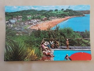 Vintage Postcard - Beach From St Brides Hotel - Saundersfoot - Wales