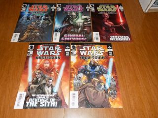 Star Wars Obsession 1,  2,  3,  4,  5 (complete Series) A Clone Wars Comic