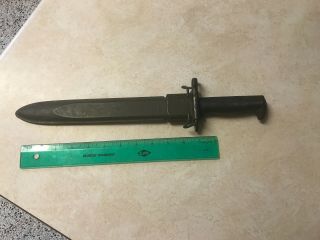 Vintage Wwii Us Army M1 Garand Bayonet With Scabbard Made By Afh