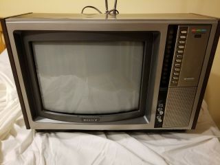 Vintage Sony Econoquick Trinitron Kv - 1513 Color Television