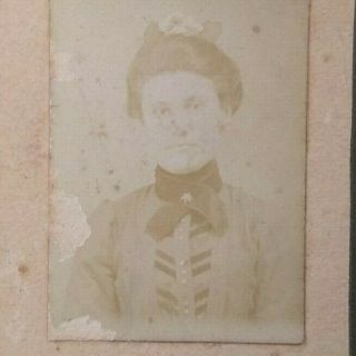 Lakesville Maryland C.  1890 Id Kate Dean Young Girl Vintage Cabinet Photo