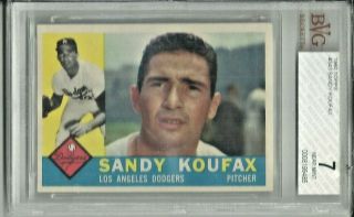 1960 Topps Sandy Koufax 343 Baseball Card Beckett Grade 7 Near