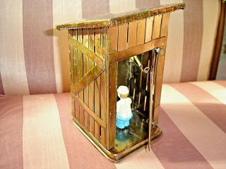 Vintage Berkeley Designs Copper Metal Outhouse Music Box - Those Were The Days