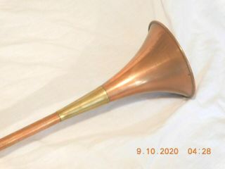 Wonderful Vintage Christmas 47 " Long Copper And Brass Coaching Hunting Horn