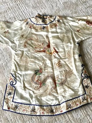 Vintage Chinese Qing Dynasty Silk Embroidered Jacket 2